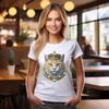 Queen Cat T-Shirt Medallion Shirt Animal Tee - Gift for Girls Mom Dad Grandma Grandpa Family Sister Brother Mama Mother Crew Team Party