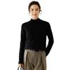 Autumn And Winter New Semi-Turtleneck Cashmere Pullover Sweater Idea Yarn Thin Age-Reducing Long Sleeves Solid Color Thin Knitted Top Women