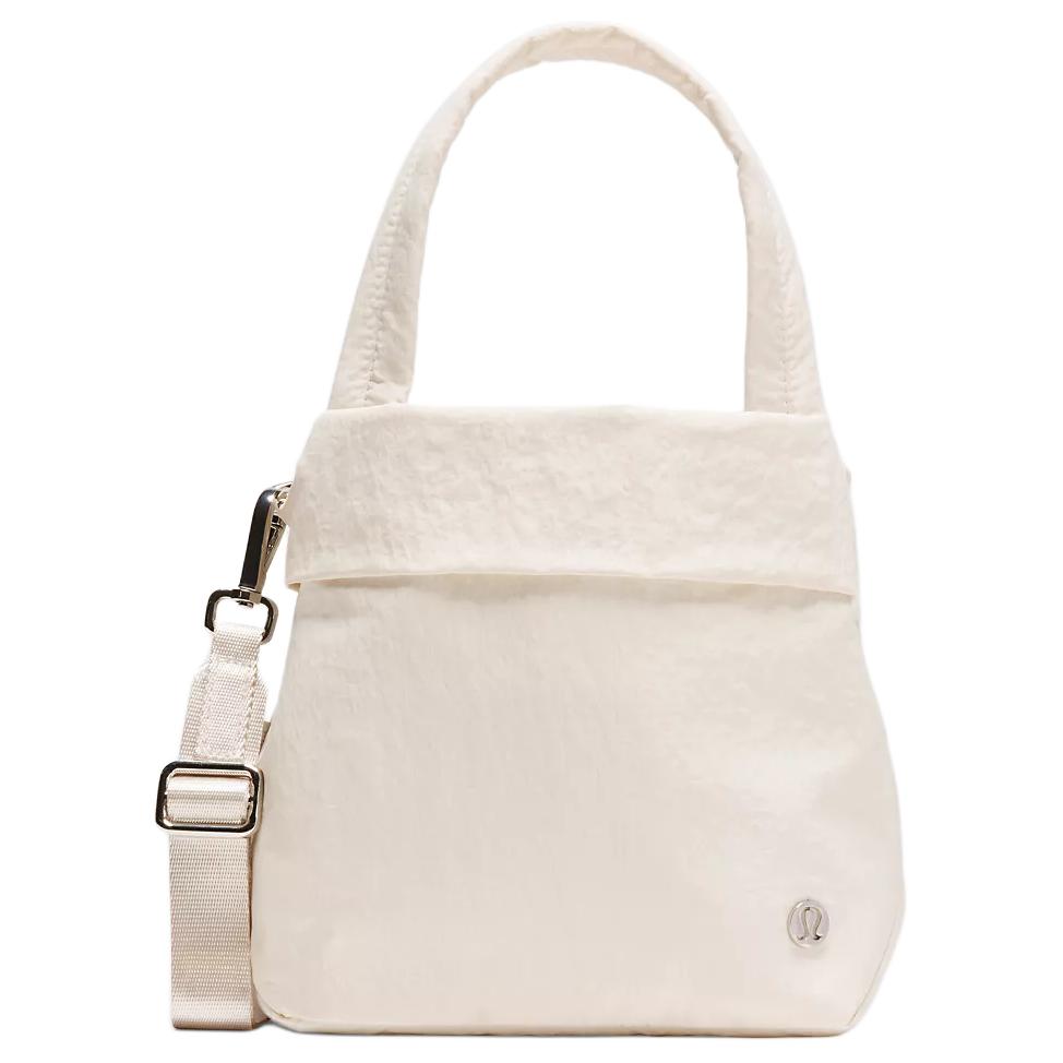 Lululemon On My Level 5L Silver Hardware Versatile Nylon Shoulder Tote Bag Women bags Light-Ivory LW9FNDS-033454 Light Ivory