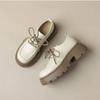 Thick-soled small leather shoes women's new autumn college style versatile black single shoes round head