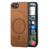 Custodia posteriore in pelle per iPhone 16e Compatibile con MagSafe Cover per telefono con tocco vellutato