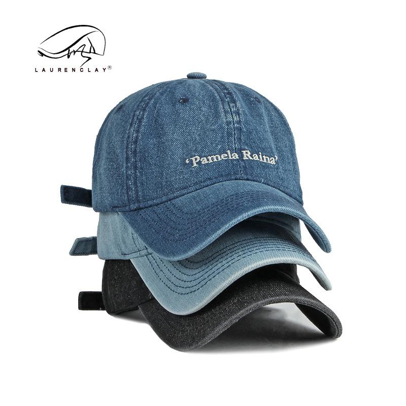 Fashion Washed Denim Cap Men's Embroidery Letters Sunscreen Sunshade Sun Hat Casual Baseball Cap Children