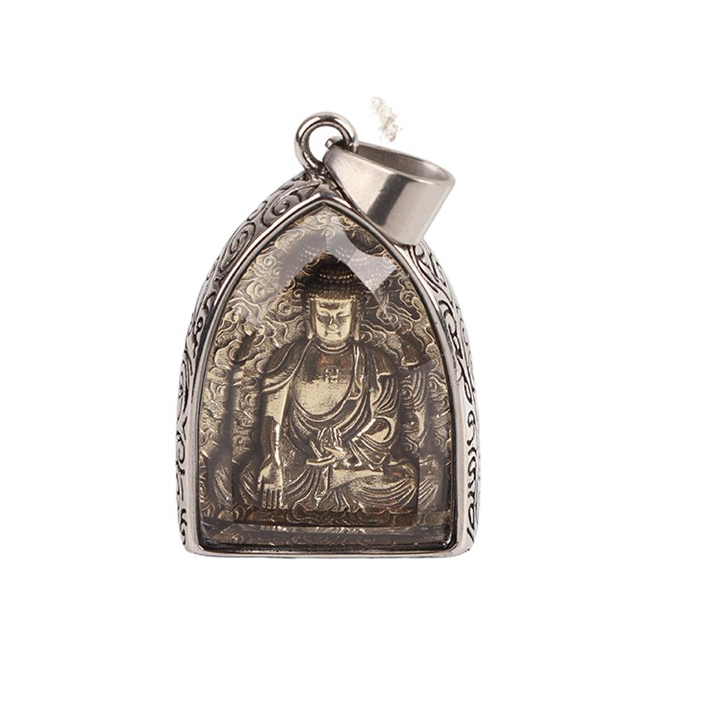 Wisiorek z Buddą Cięcie łukowe Styl etniczny Piękna Praktyczna Biżuteria ze Stali Nierdzewnej na Amulet Ozdoba Prezenty Amitabha