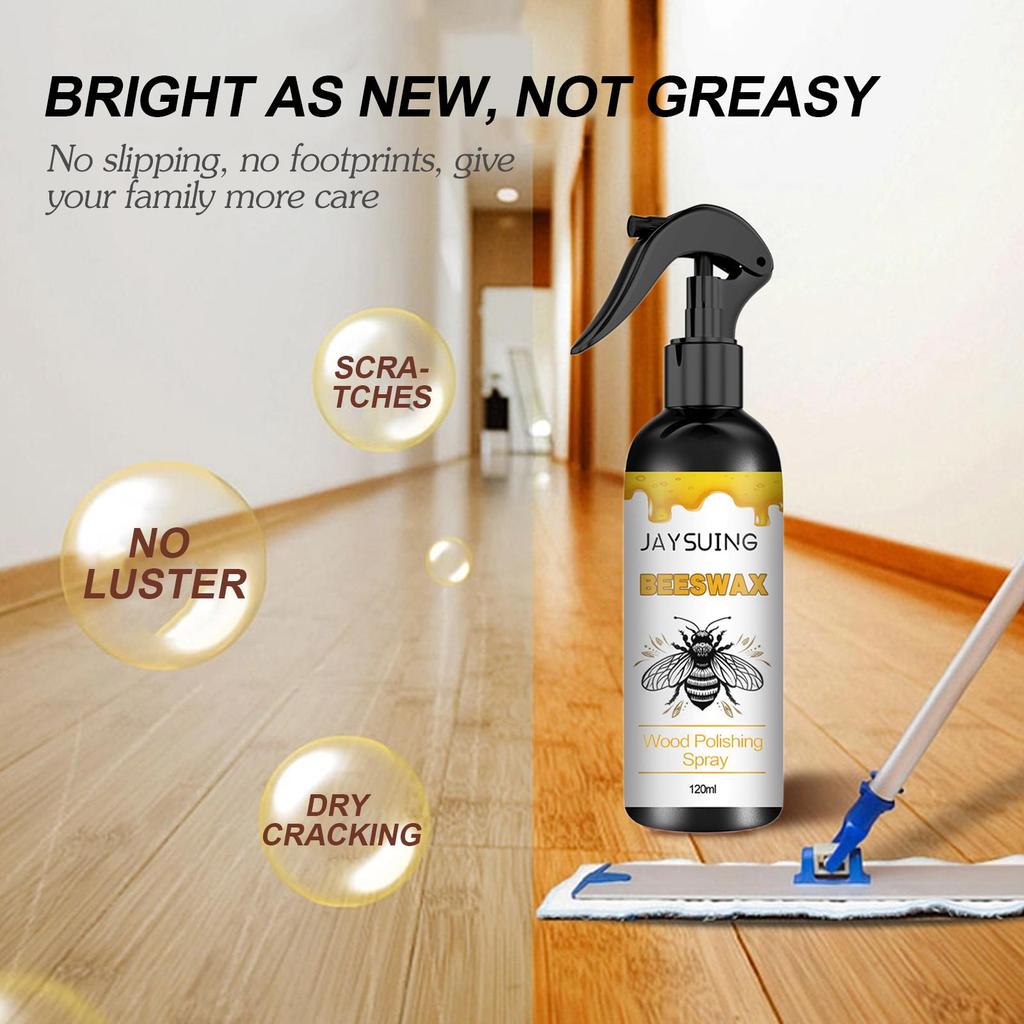 Spray lucidante per legno alla cera d'api Cera per la cura del legno Condimento lucidante per mobili in legno massiccio Lucidatore alla cera d'api Manutenzione cura mobili impermeabile Cera d'api