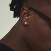 Trendy CZ Stone Metal Unisex Geometric Stud Earrings For Women Men, Luxury Bling AAA Cubic Zirconia Earring Ear Jewelry Gifts