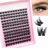 DIY Cluster Wimpern | 12 Reihen Einzelwimpern | Dick & Geschwungen | Europäischer & Amerikanischer Stil | 8-16mm