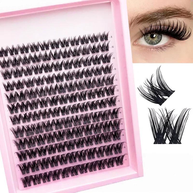 Gene tip smoc DIY | 12 Rânduri Gene Individuale | Groase & Ondulate | Stil European & American | 8-16mm