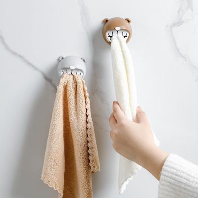 Bear Towel Stuffing Cloth Storage Hook No Punching Hand Towel Non Marking Storage Rack Towel Storage Rack