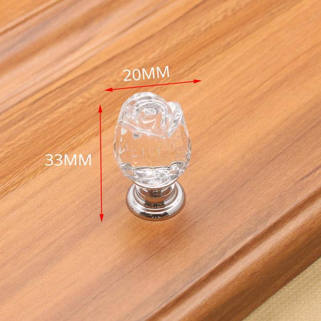 KAK Fashion Rose Crystal Handles Shoebox Cabinet Handles Closet Door Drawer Knobs Wine Cupboard Wardrobe Pulls Furniture Handle