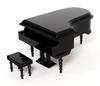SUNRISE SOUND HOUSE Miniature Grand Piano, 18cm, Black