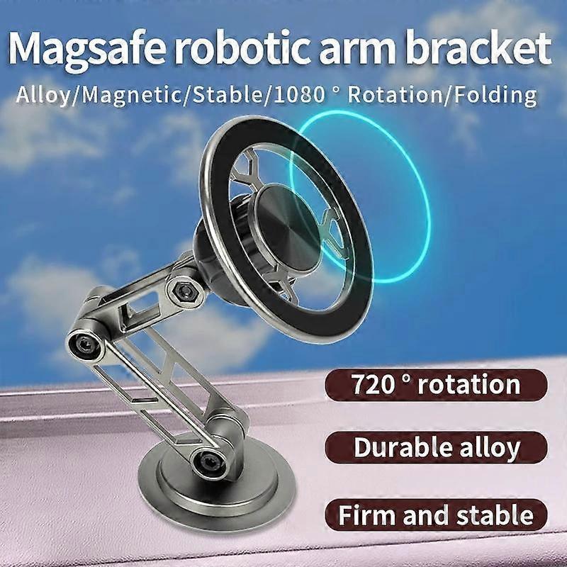 Magsafe Strong magnetický držák telefonu do auta Secure 360 ​​Rotation Skládací držák mobilního telefonu Držák GPS navigace na palubní desku nebo čelní sklo