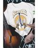 Azura Exchange Nashville Guitar Floral Print T-Shirt