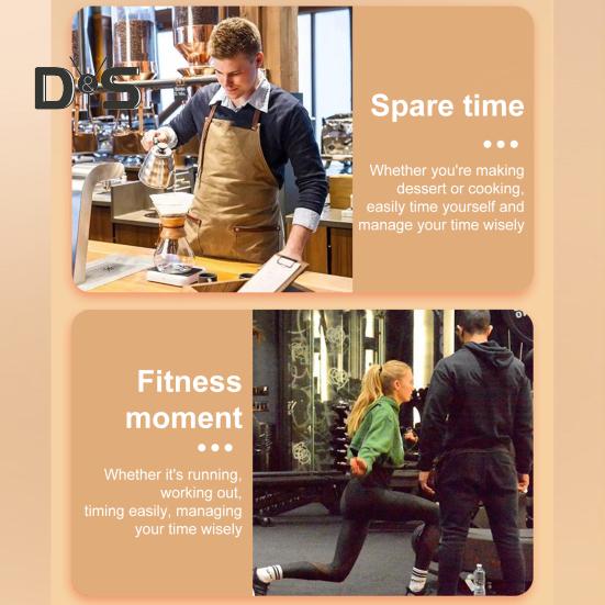 Lerntimer zum Lernen, Countdown-Datumstimer, Piepton-Timer, Uhr, multifunktionaler elektronischer Zeitgeber, süßer digitaler Timer für die Pausen im Fitnessstudio