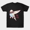 Men Black Print T-shirt Female Budgies Are Scary No-Cut Transfer Paper Print Cotton Tshirt