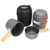 Camping Pot Set, Outdoor Camping Portable Cutlery, Picnic Pot Set 1-2 People Cookware, Foldable Hiking Cutlery