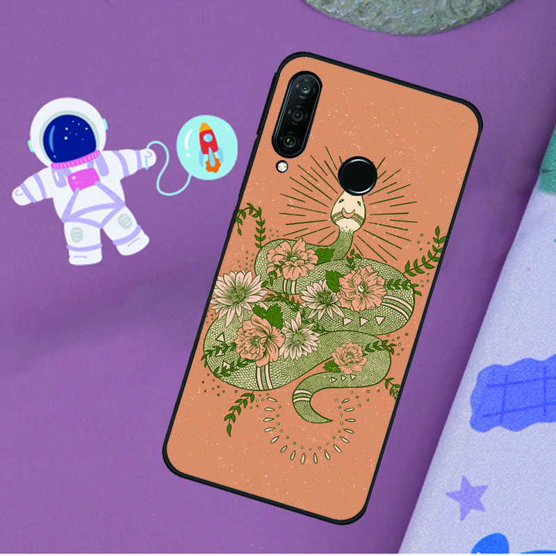 Snake Flower For Huawei Nova 5T 9 10 SE 7i 8i 11i 12i Y60 Y61 Y70 Y72 Y73 Y90 Y91 P20 P40 P30 Lite Case