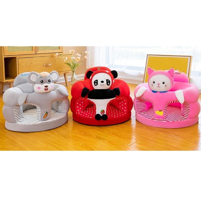 Portable Baby Sitting Chair Baby Learning Sit Sofa Chair Cartoon Animal Pattern Toddler Couch Seat for Infants Toddlers