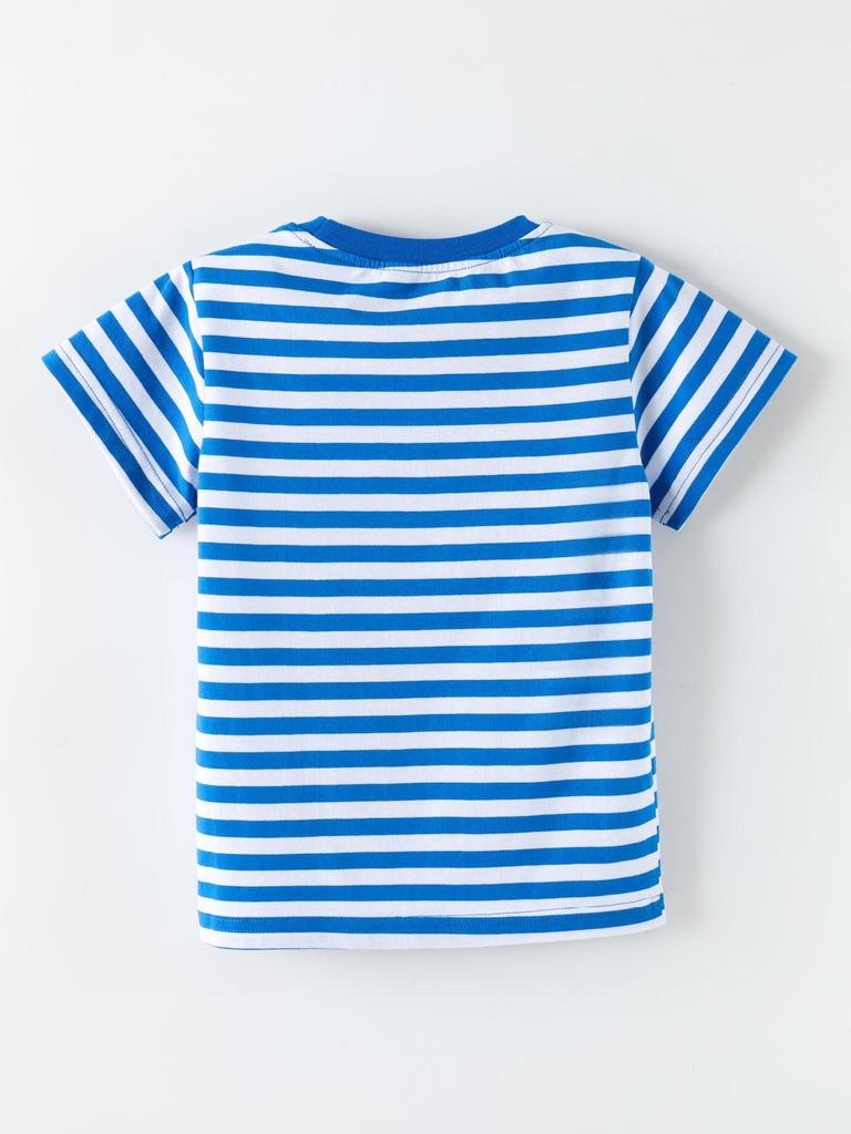 2026 Boys' Cartoon Print Round Neck Short Sleeve T-shirt – European American Style