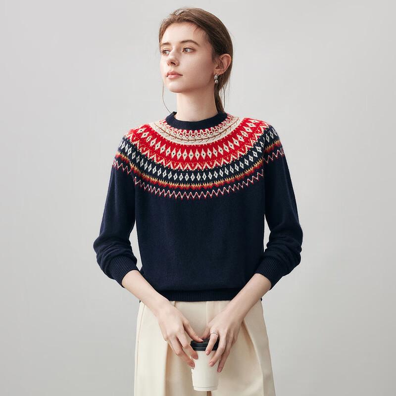 Kemeng Boka Women's Fair Isle Cashmere Sweater