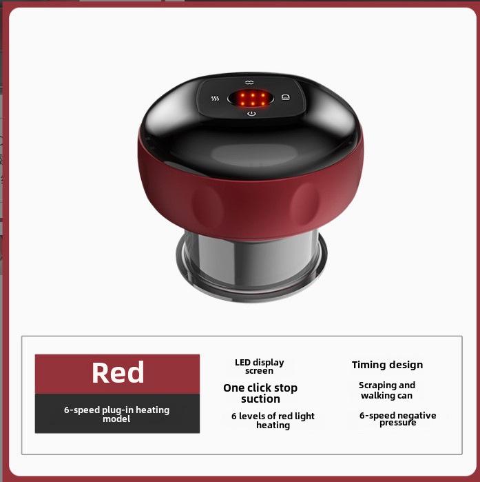 

Умный вакуумный баночный массажер с функцией подогрева и всасывания для домашнего использования English Version