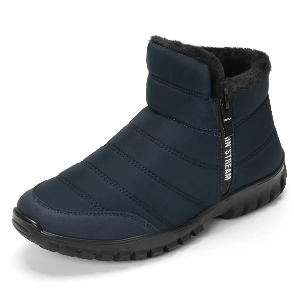 Winter Men's Ankle Snow Boots Waterproof Non Slip Shoes for Men Casual Keep Warm Plush Footwear