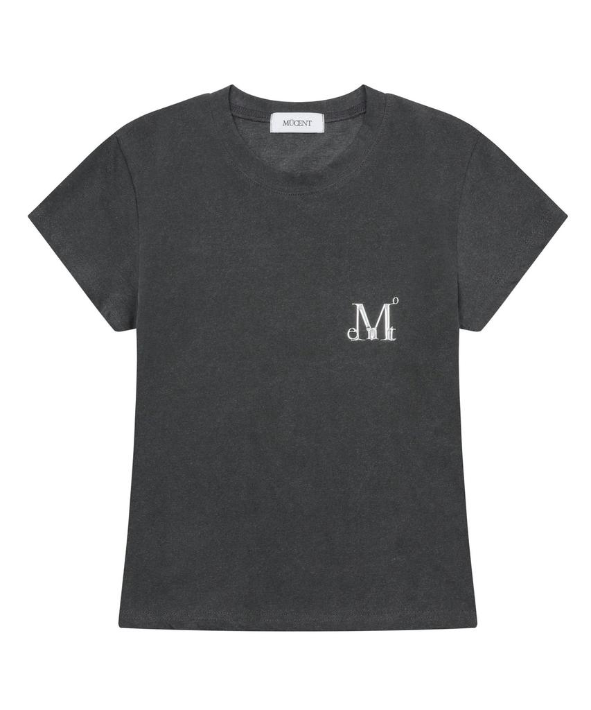 MUCENT Slap Pigment Washed Metal Logo Setup Short Sleeve T-Shirt (2 Colors)