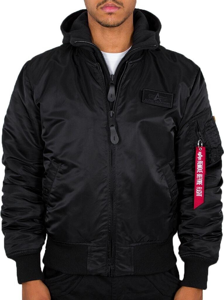 Winter Jacket Alpha Industries MA-1 ZH Back Print (128113) Black/white