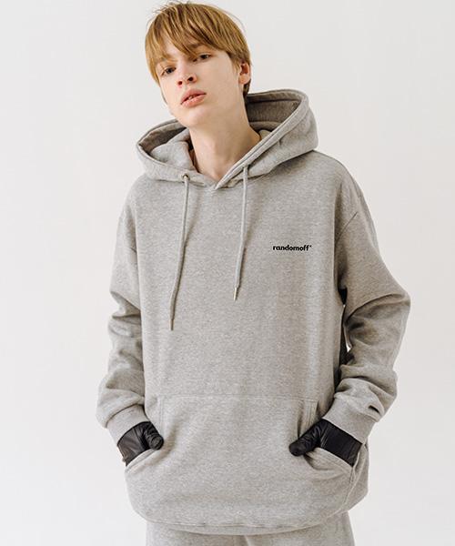 Random Off Basic Logo Mini Hoodie [Gray] Roia_0003_Gray (Special Double-Sided)/L