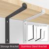 Stainless Steel L Type Shelf Brackets Rustproof 90 Degree Metal Shelf Brackets Enduring Concealed Triangular Support Frame