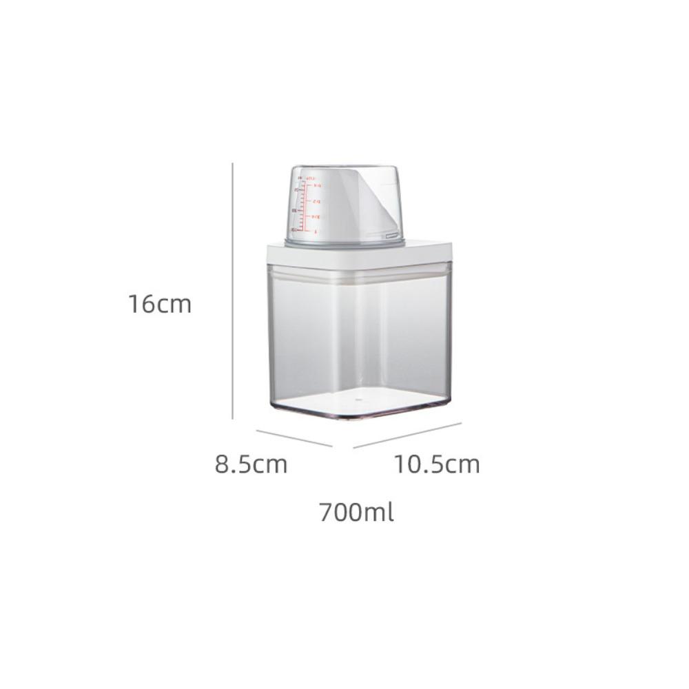 Sealed Laundry Powder Storage Box with Measuring Cup Detergent Powder Tank