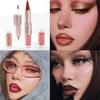 Matita Contorno Labbra Nera Marrone Conica Doppia Testa Specchio Lucidalabbra Rimpolpante Gloss Labbra Cristallino Tinta Labbra Rosse Sexy Trucco
