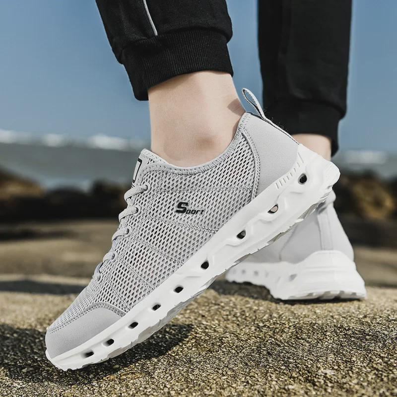 Men's 2021 Summer Casual Mesh Sports Shoes - Breathable, Outdoor, and Driving-Ready.