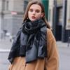 Winter Knitted Thick Women Scarf Tie-dyed Design Cashmere Shawls Lady Warm Wrap Short Tassel Scarves