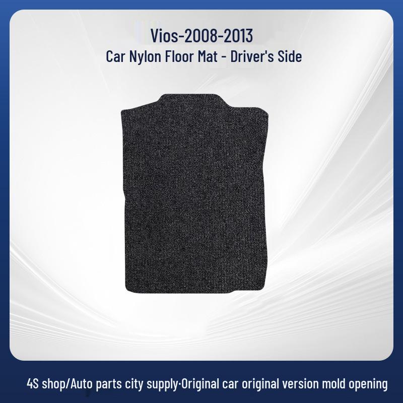 Черные флокированные нейлоновые автомобильные коврики для Toyota Vios 08-13 5mm thickness, fabric edge