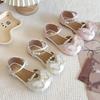 Spring and Summer New Sandals for Girls, Sequined Children's Shoes with Large Bows, Fashionable Dance Princess Shoes