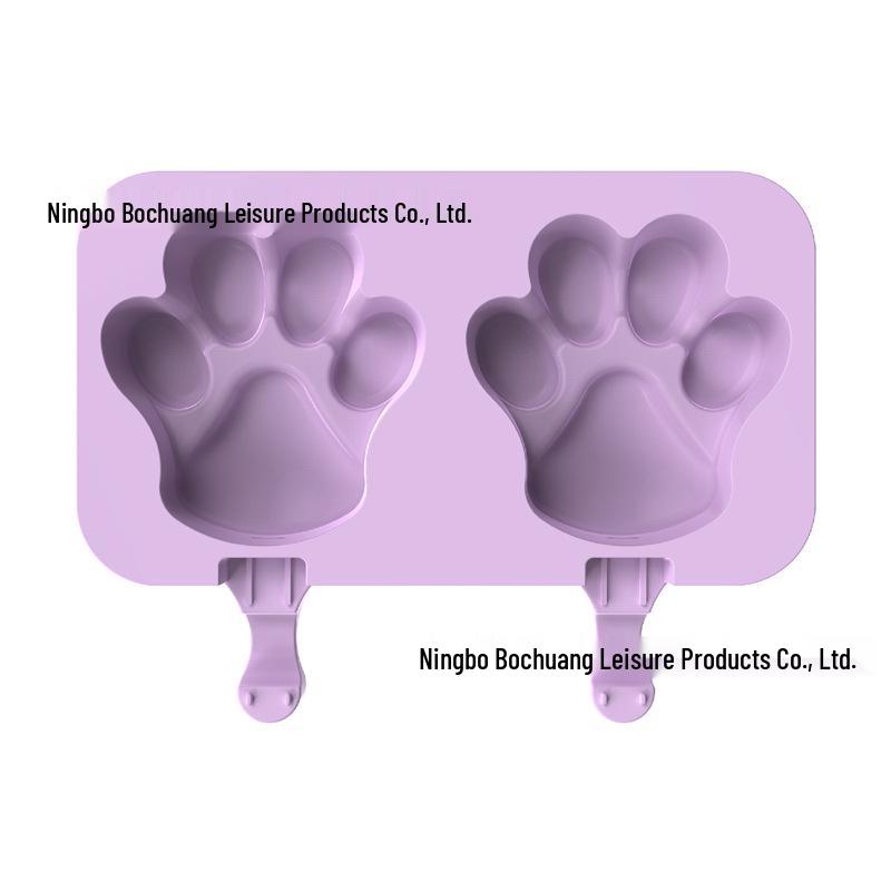 Silicone 3-Cavity Popsicle & Ice Cube Tray with Lid