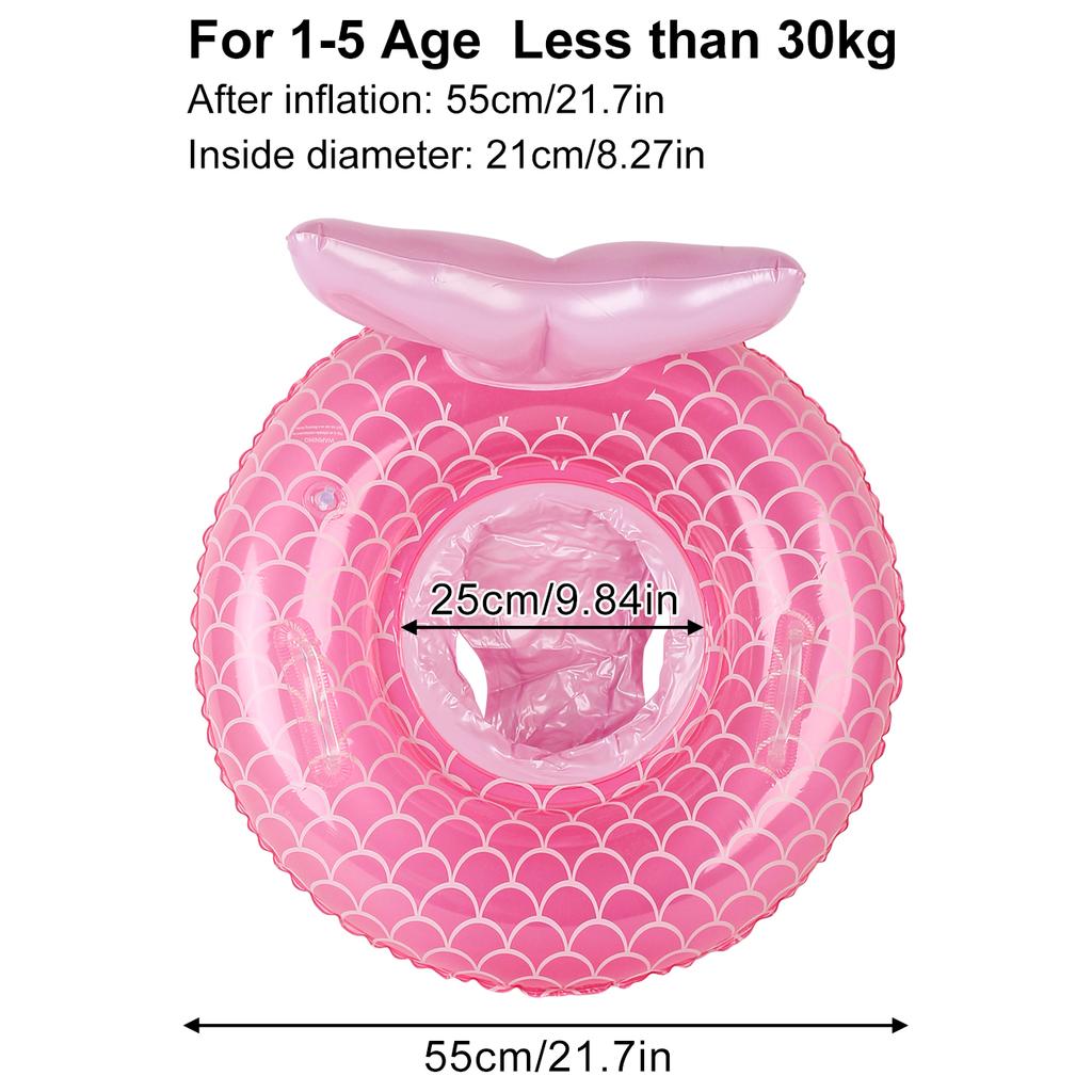 1PC Mermaid Swim Float Ring, Smart Swimming Trainer, Inflatable Pool Float, Floating Swim Ring, Beach Summer Essential