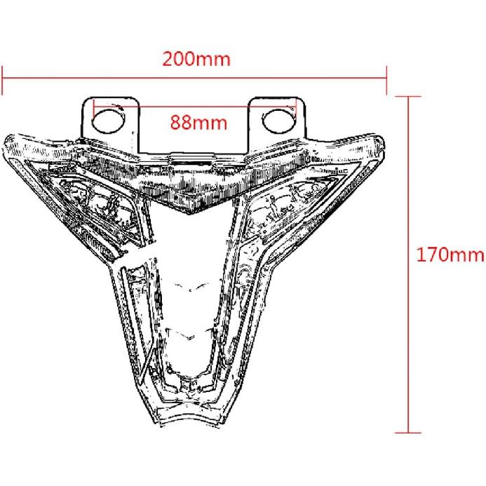 GUAIMI Integrated LED Tail Light Turn Signals Blinker for Z1000 2014-2019 Z400 2019-2020 Ninja ZX-10R 2016-2020 Ninja ZX-10RR 2017-2020 Ninja ZX-6R