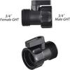 1pc 3/4GHT Garden Hose Threaded Joint Plastic Ball Valve Water Flow Control Switch Gardening Accessories