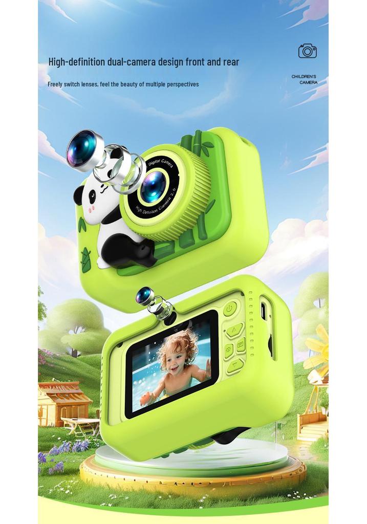 Panda Kinder HD Dualkamera - Mini Digitalkamera für Fotos & Videos