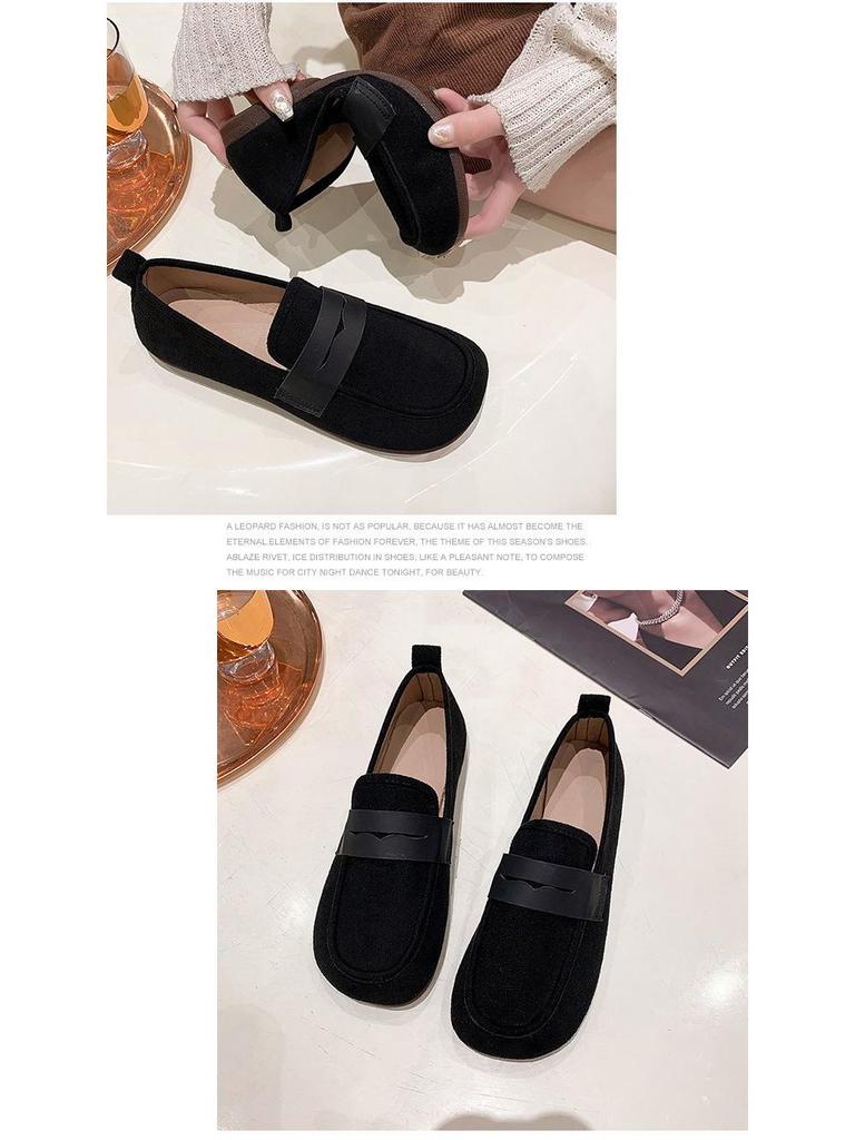 Women's 2025 Spring Soft-Soled Non-Slip Cowhide Loafers: Versatile, Comfortable Flat Shoes