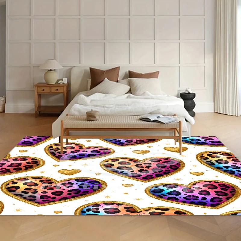 Non-slip 3D Heart Shape Rug Soft Plush for Living Room Bedroom Home Decor