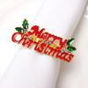 1PCS Christmas Tree Napkin Ring Festiva Table Napkin Buckle Diamond Deer Crafts Holder Handmade Party Dinner Supplies Decorative