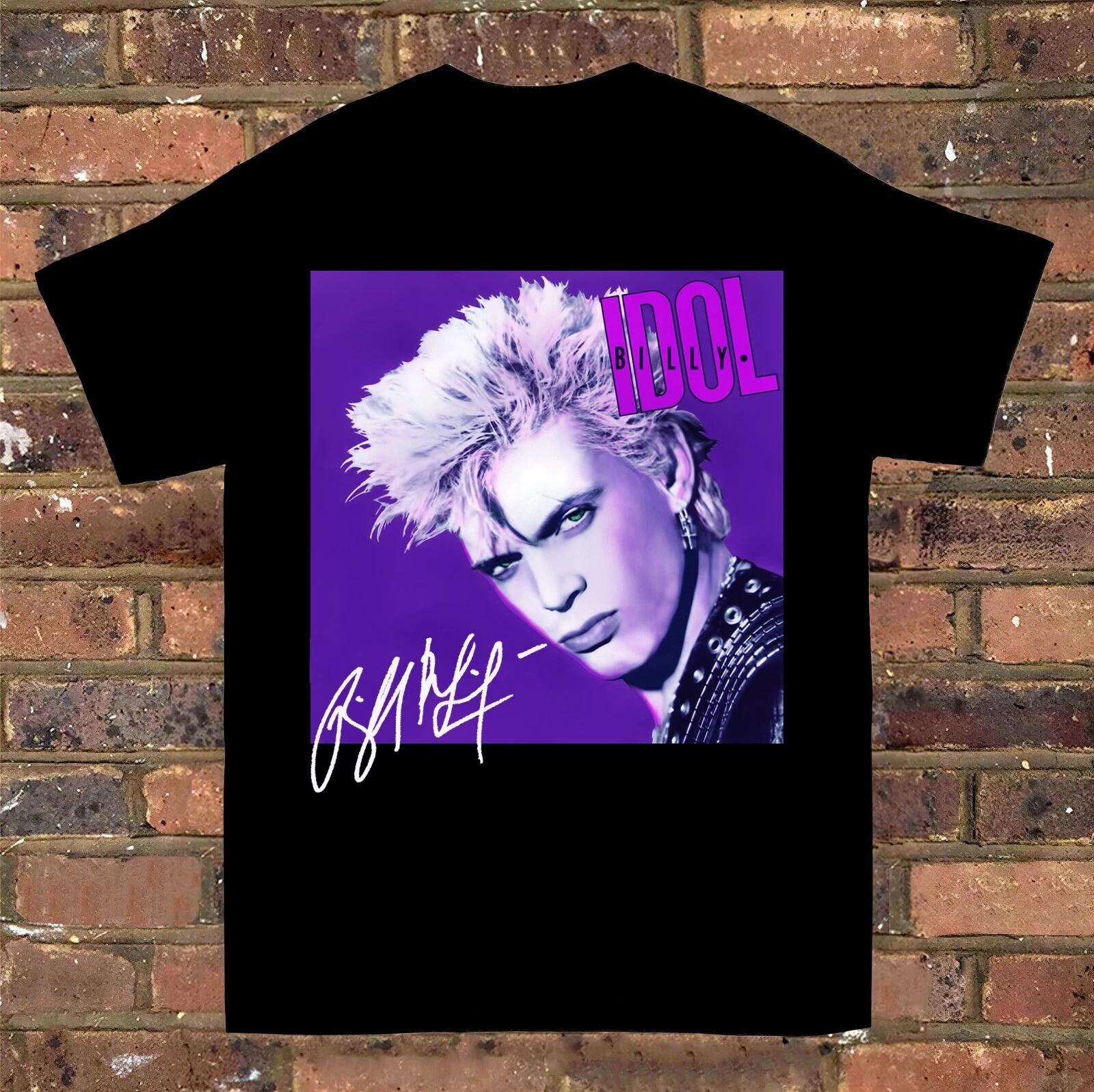 Billy Idol Whiplash Smile Song Black Cotton Shirt S разноцветный