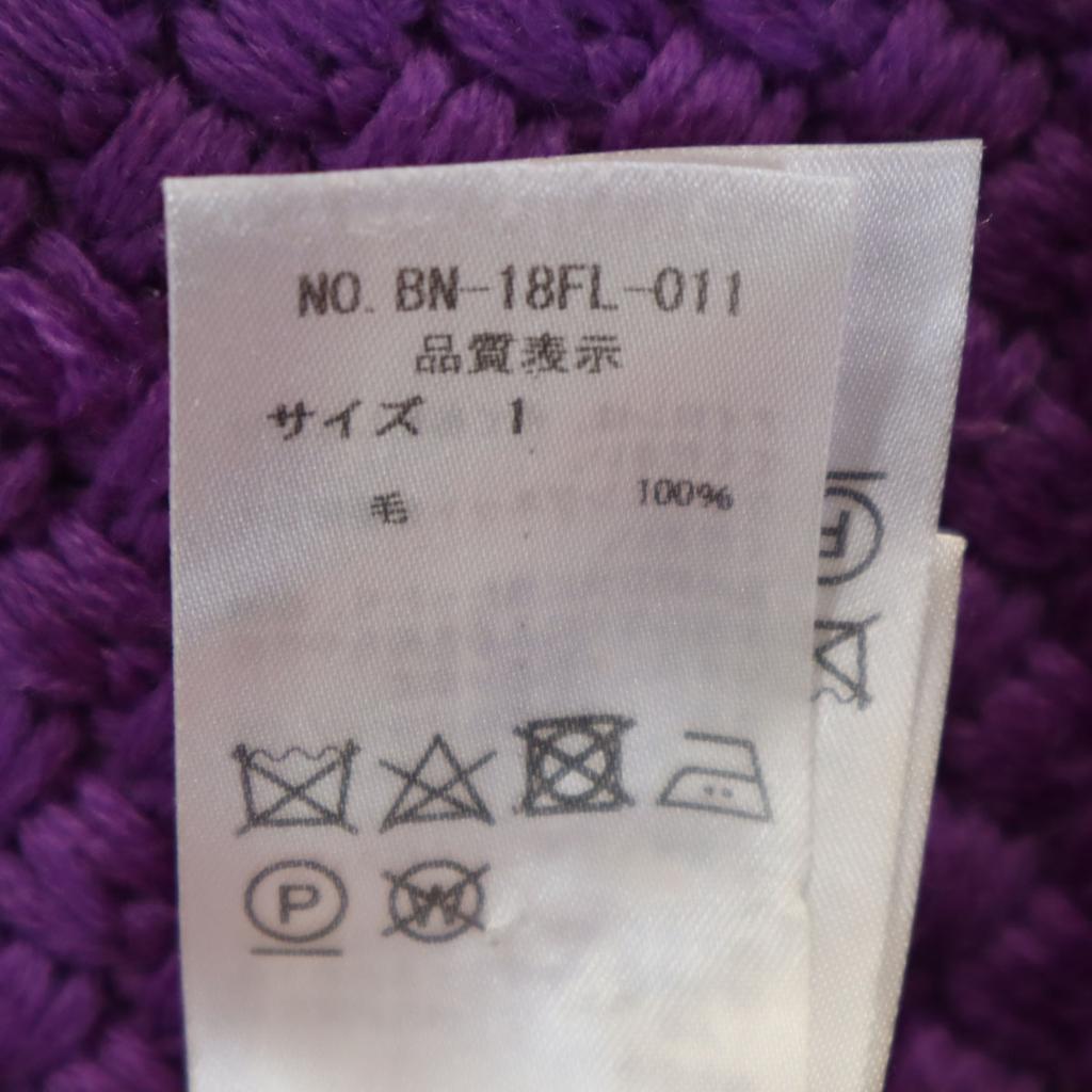BATONER Made In Japan Long Sleeve Gauge Knit 1 Purple Sweater Women Used