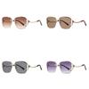 High Fashion Womens Metal Frame Square Sunglasses With Uv400 Protection For Outdoor Activities