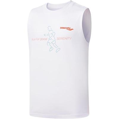 Cartoon Pattern Letter Print Round Neck Sleeveless T-Shirt Men Tops White SC2239073-1