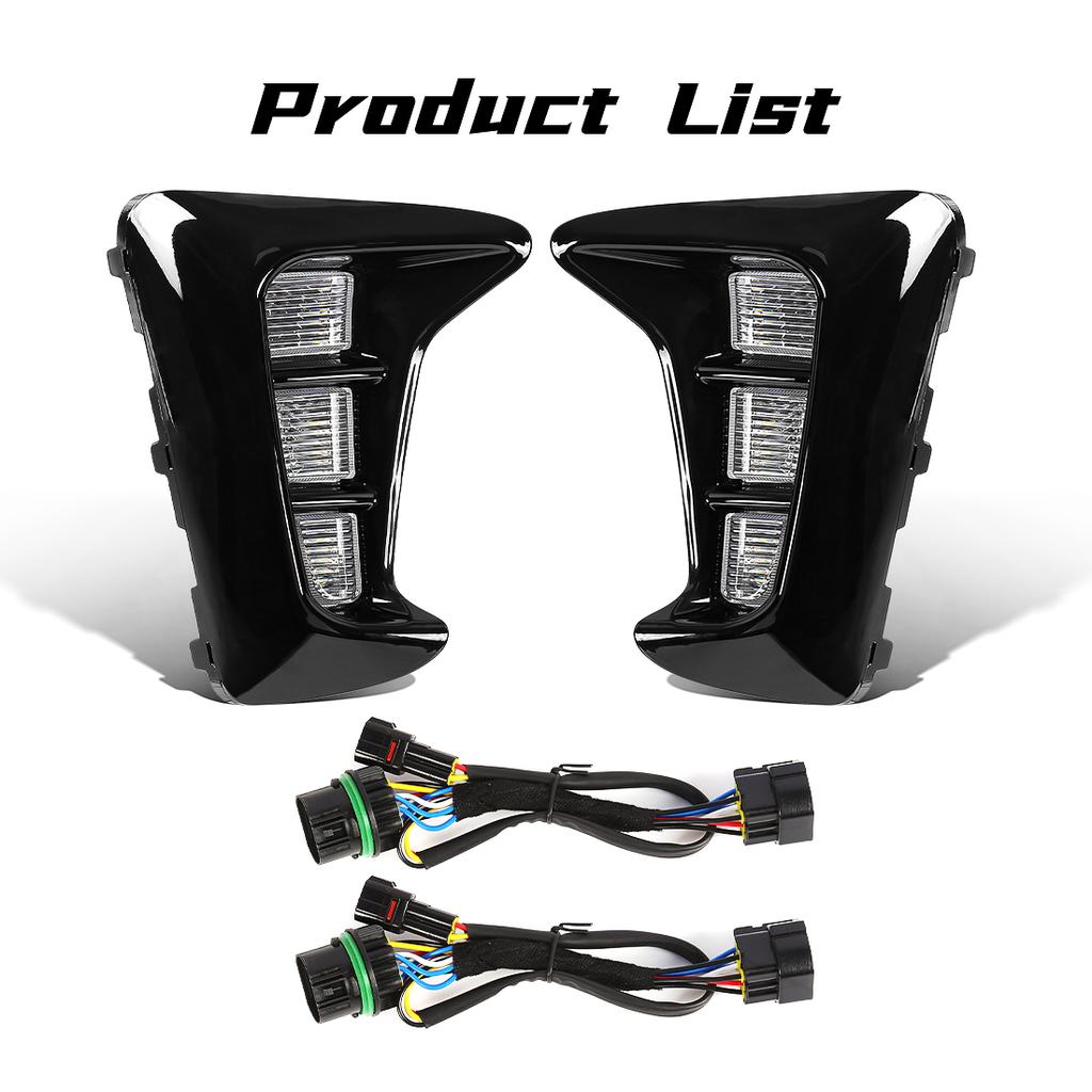 Led DRL For Kia Pegas 2018 2019 Daytime Running Lights Dynamic Turn Signal Fog Lamps Auto White Yellow Blue Car Accessories 12V
