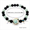 Obsidian Jinsha Stone Luminous Fluorite Bracelet Stylish Simple Luminous Planet Couple Gift Bracelet