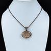 DoubleTree of Life Morganite Gemstone Copper Wire Wrap Pendant Jewelry Gift